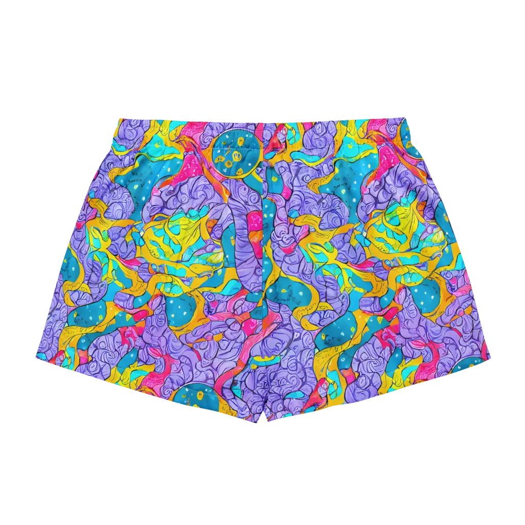 Lavender Lightning on Women's Pajama Shorts — Back