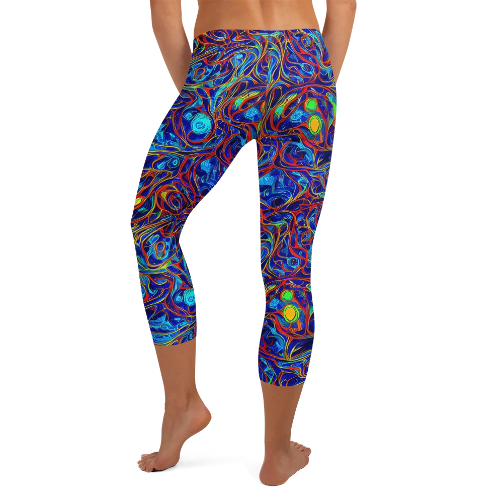 Arcane Swirl on Capri Leggings — Back