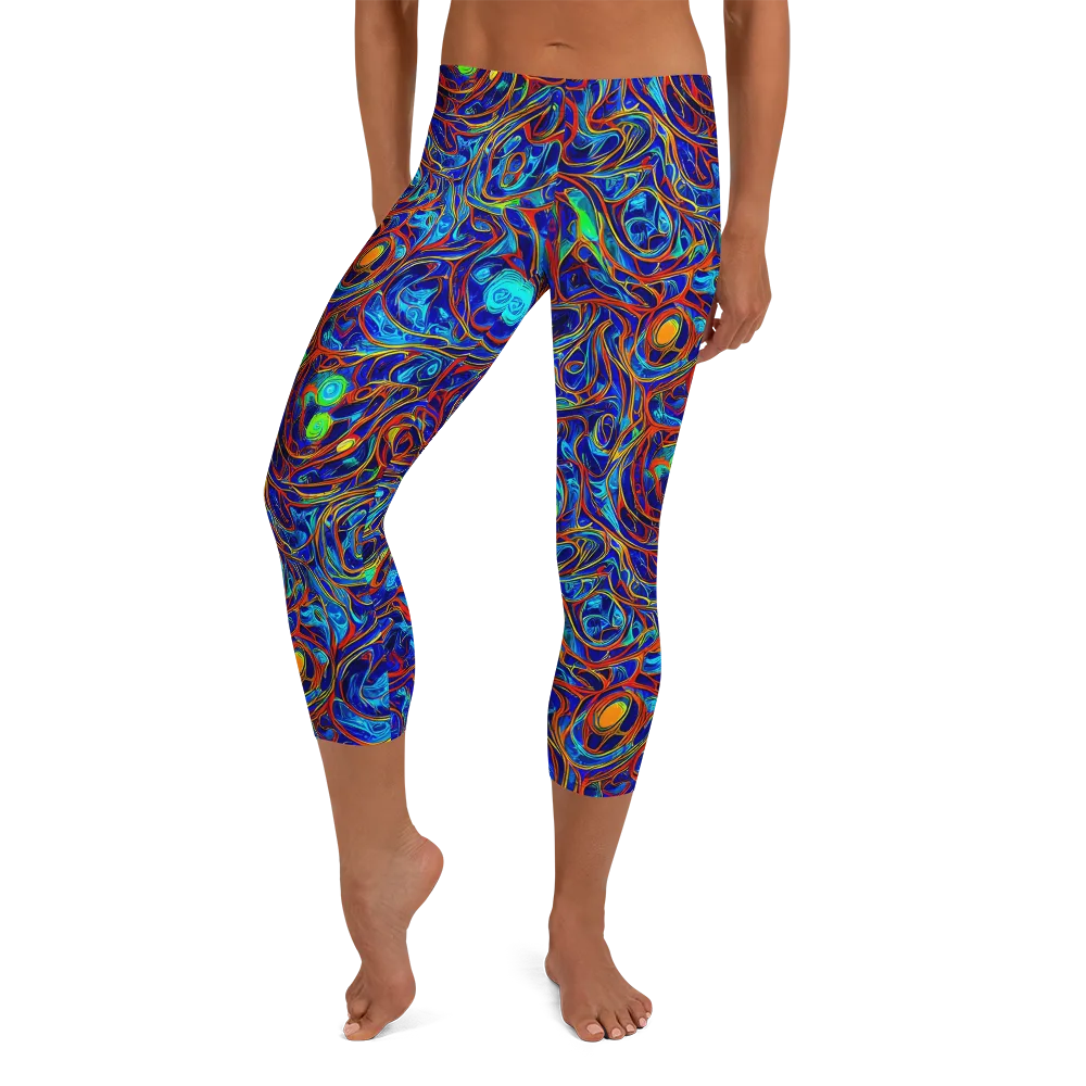 Arcane Swirl on Capri Leggings — Front