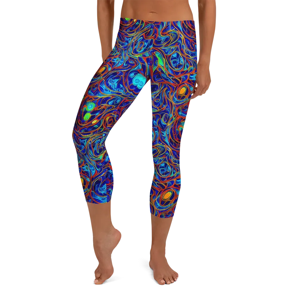 Arcane Swirl on Capri Leggings — Front