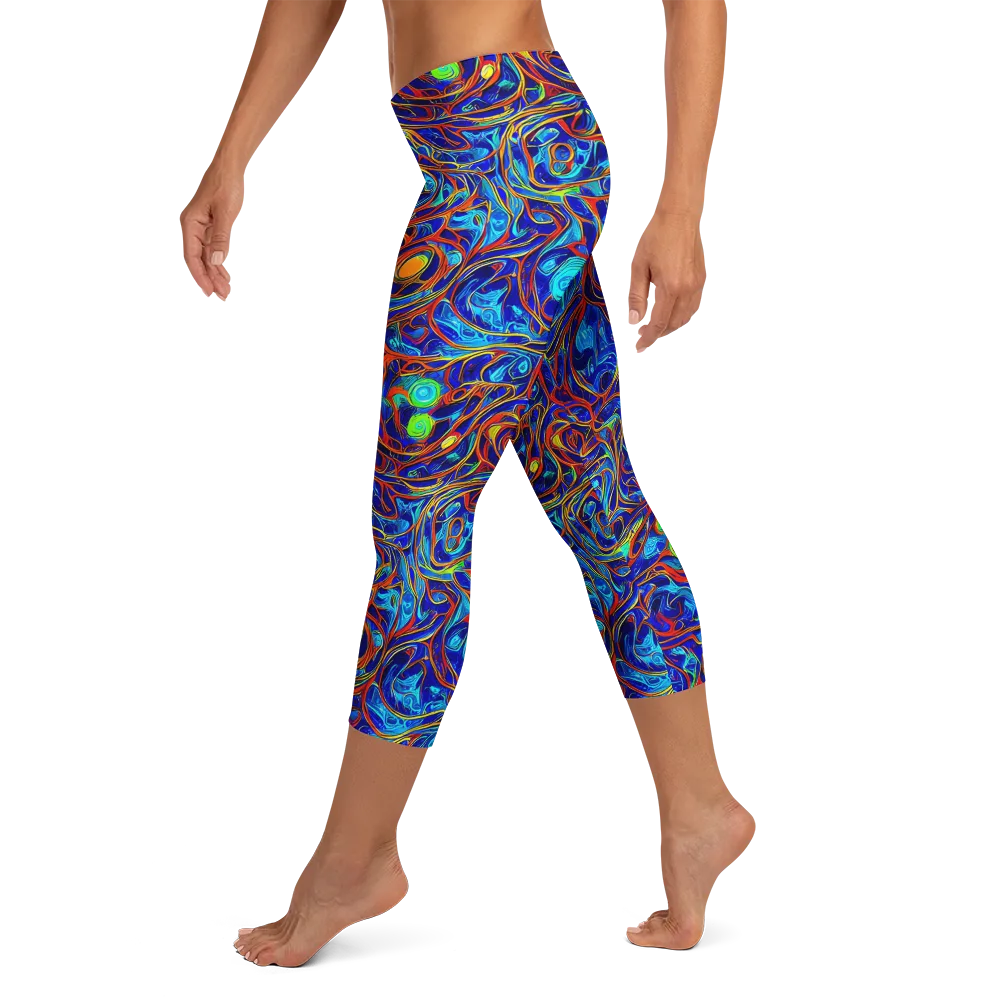 Arcane Swirl on Capri Leggings — Left