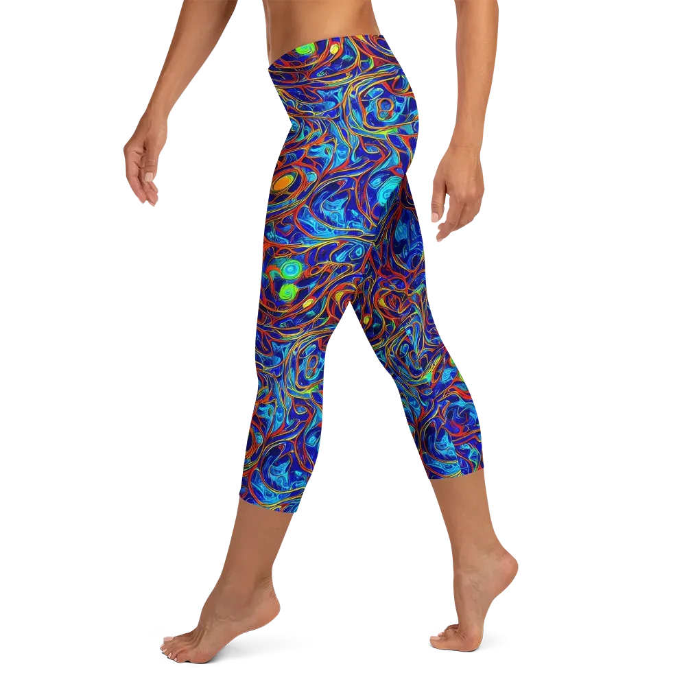 Arcane Swirl on Capri Leggings — Left