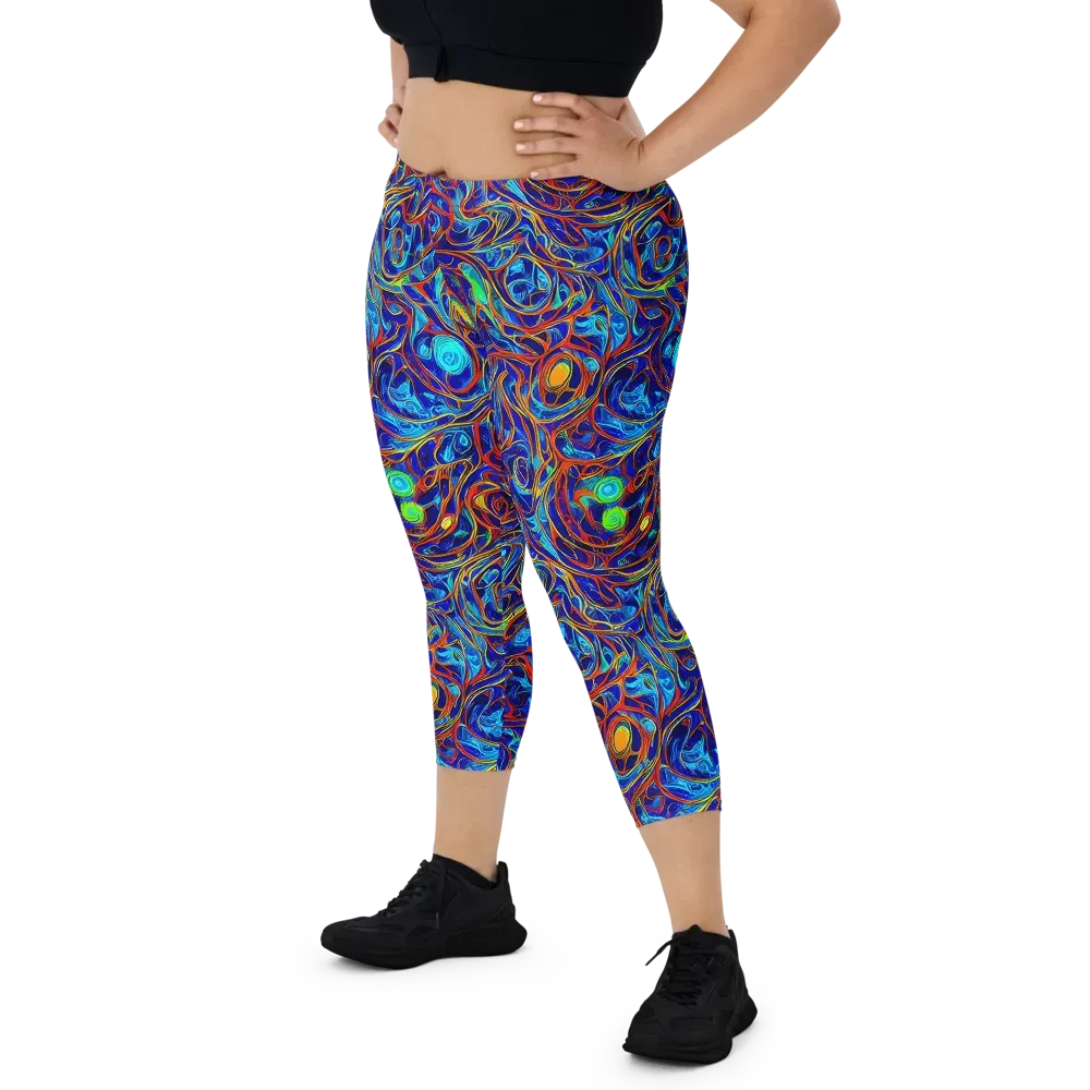 Arcane Swirl on Capri Leggings — Front