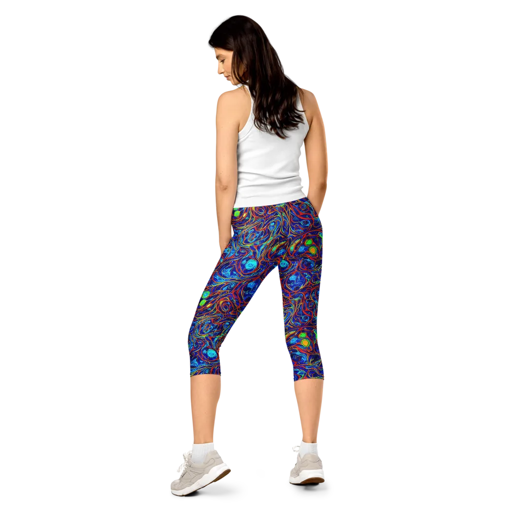 Arcane Swirl on Capri Leggings — Back