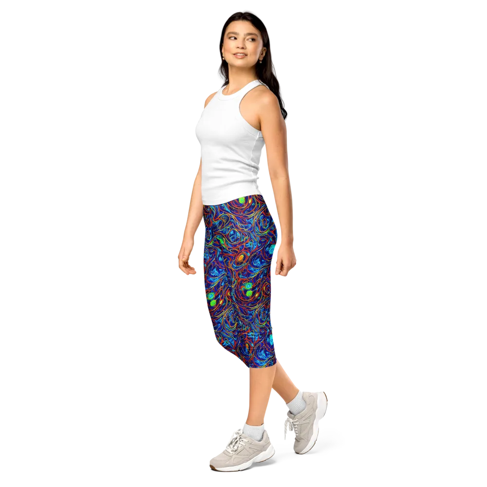 Arcane Swirl on Capri Leggings — Left Front