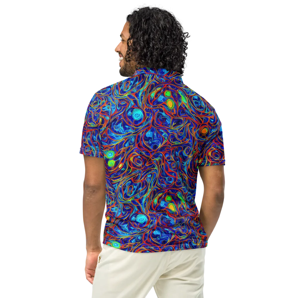 Arcane Swirl on Men's Slim Fit Polo Shirt — Back