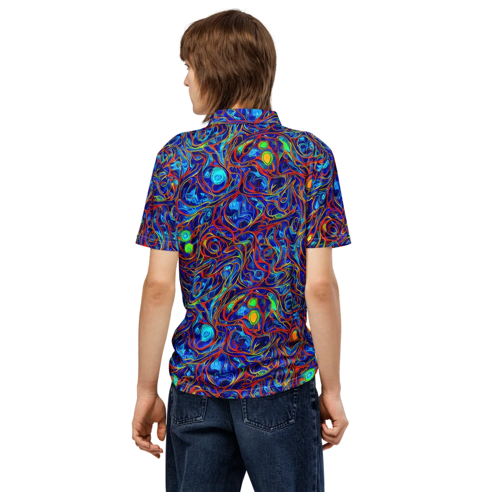 Arcane Swirl on Men's Slim Fit Polo Shirt — Back