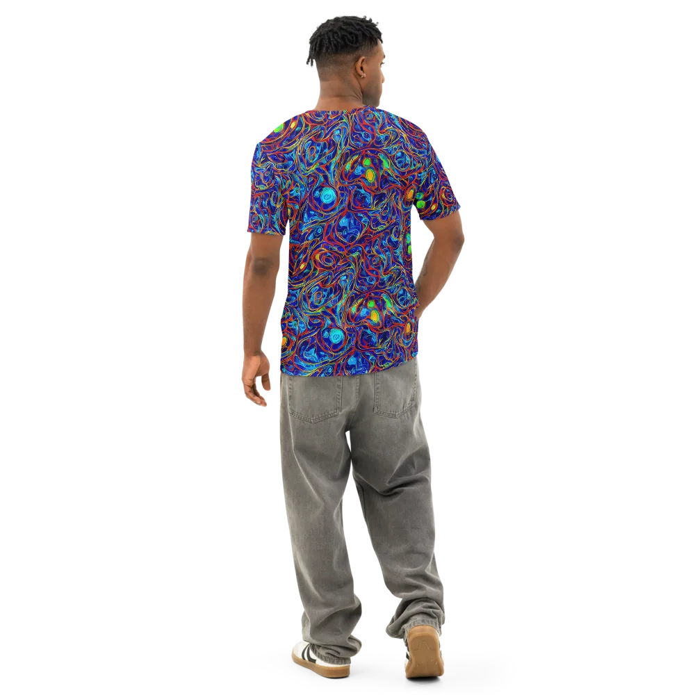 Arcane Swirl on Men's Cotton Crew Neck T-Shirt — Back