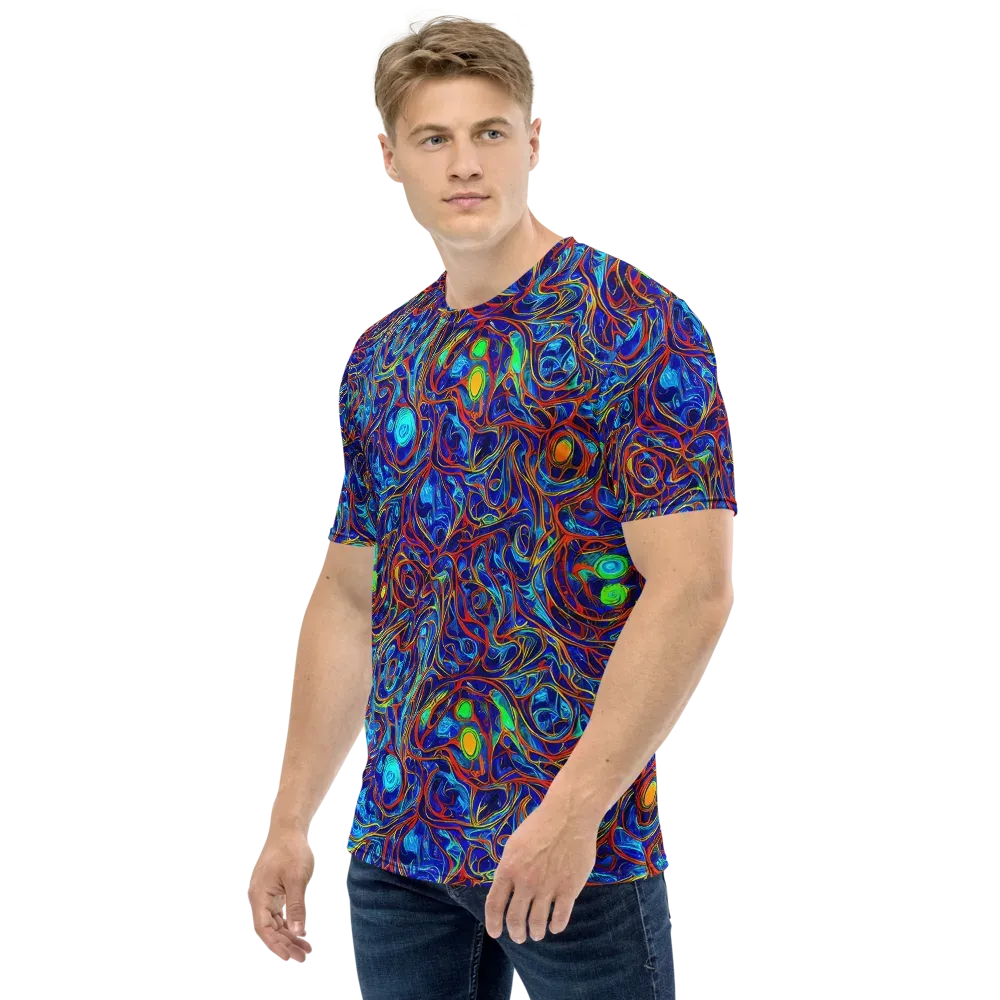 Arcane Swirl on Men's Crew Neck T-Shirt — Left