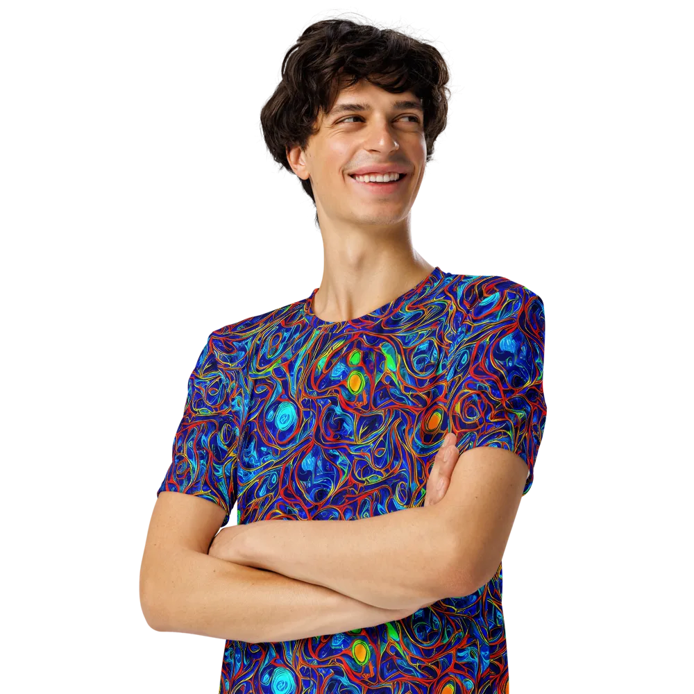 Arcane Swirl on Men's Crew Neck T-Shirt — Left Front