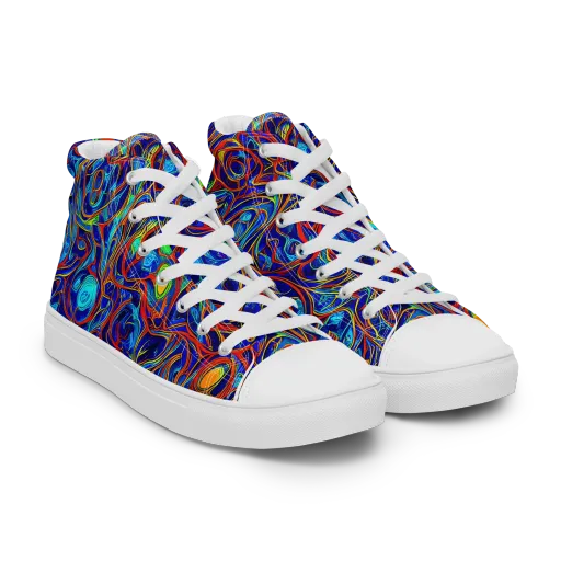 Arcane Swirl on a Men's High Top Canvas Shoes