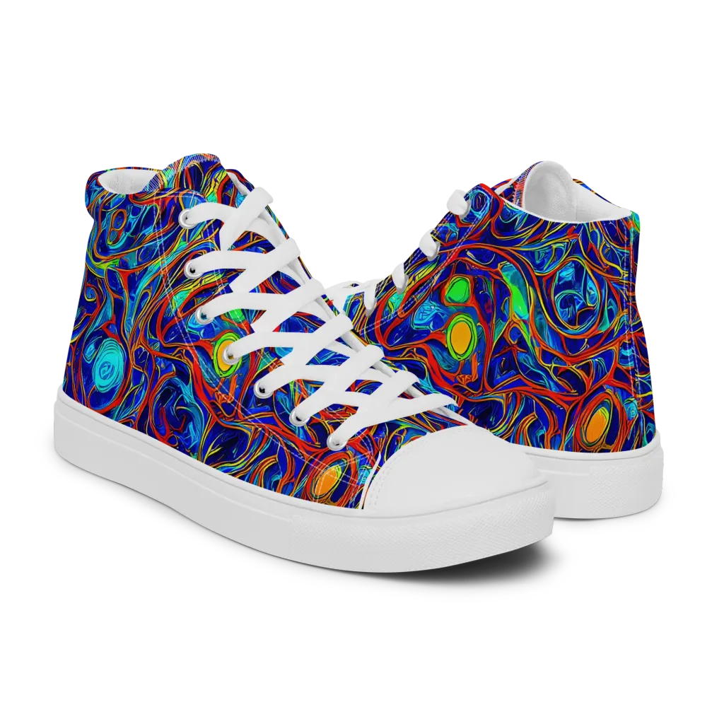 Arcane Swirl on Men's High Top Canvas Shoes — Right