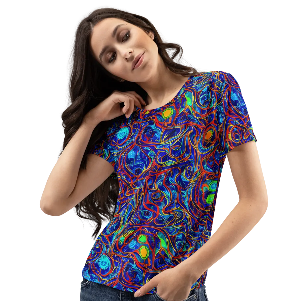 Arcane Swirl on Women's Crew Neck T-Shirt — Left Front