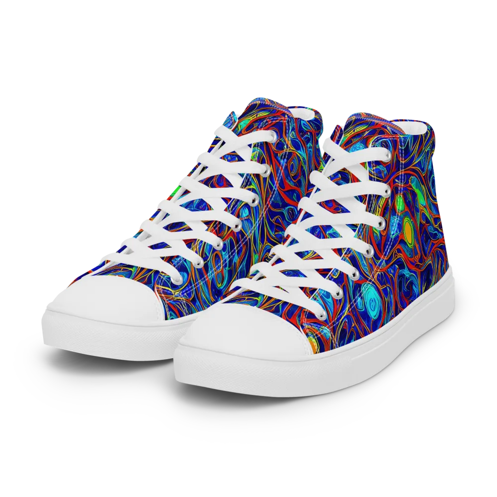 Arcane Swirl on Women's High Top Canvas Shoes — Left Front