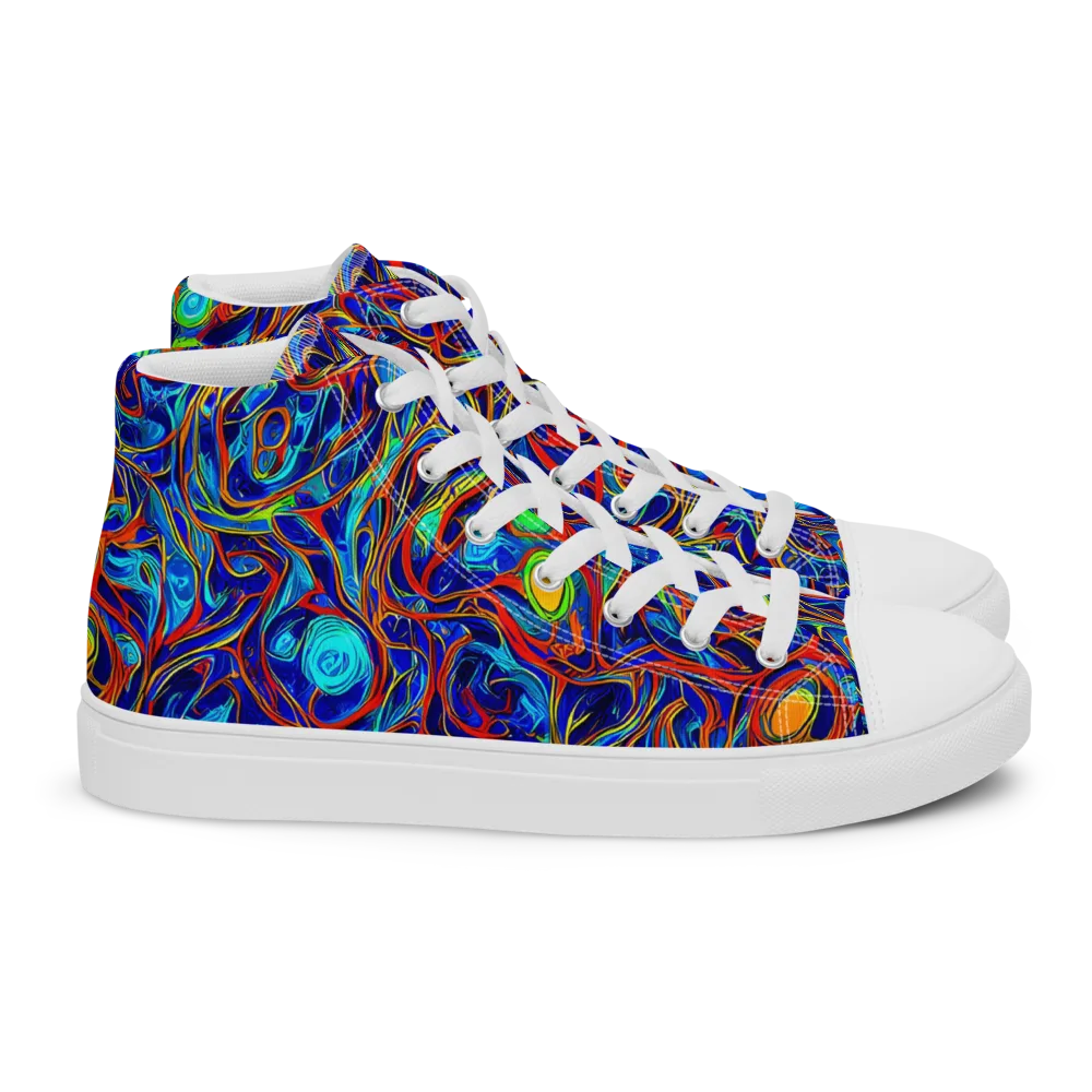 Arcane Swirl on Women's High Top Canvas Shoes — Right