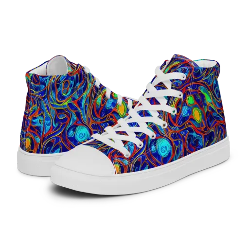 Arcane Swirl on a Women's High Top Canvas Shoes