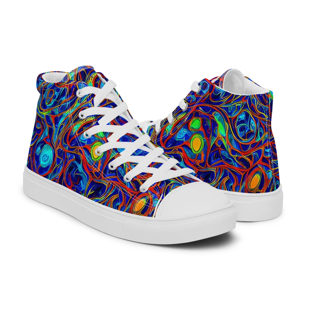 Arcane Swirl on Women's High Top Canvas Shoes — Right
