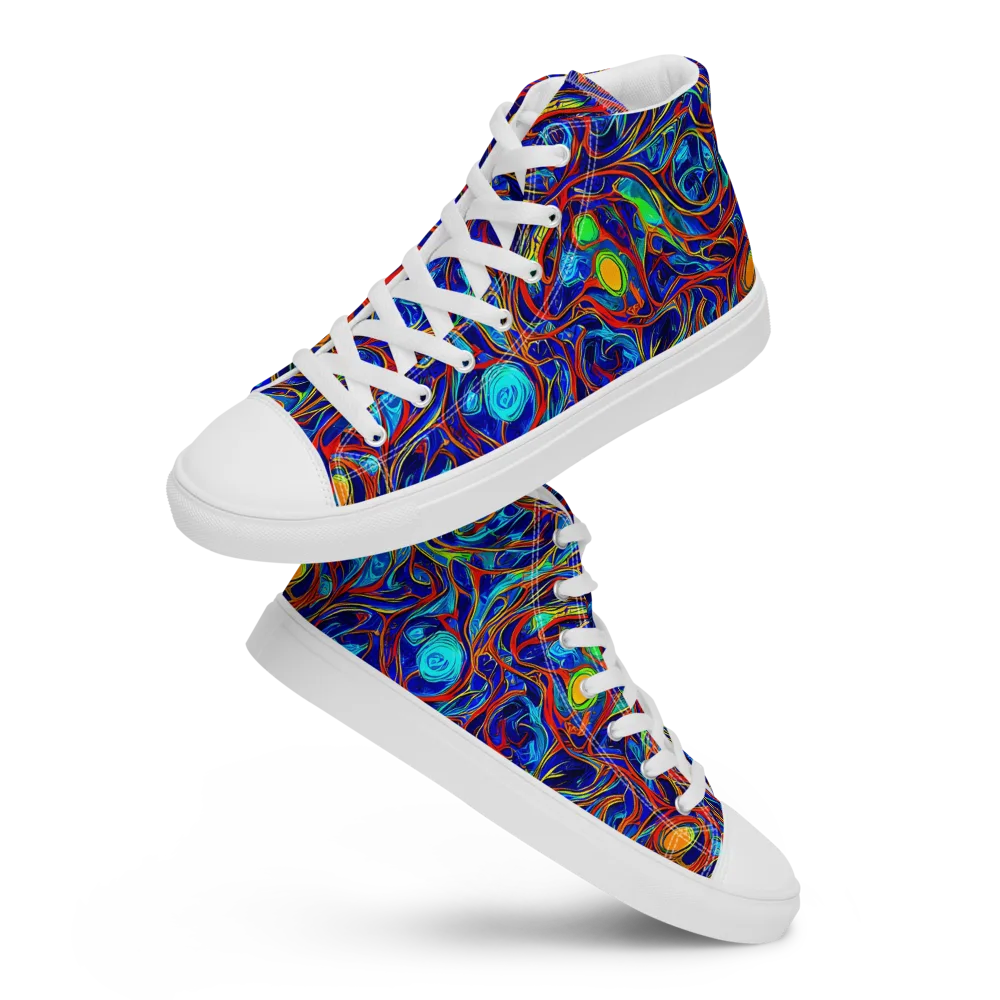 Arcane Swirl on Women's High Top Canvas Shoes — Front