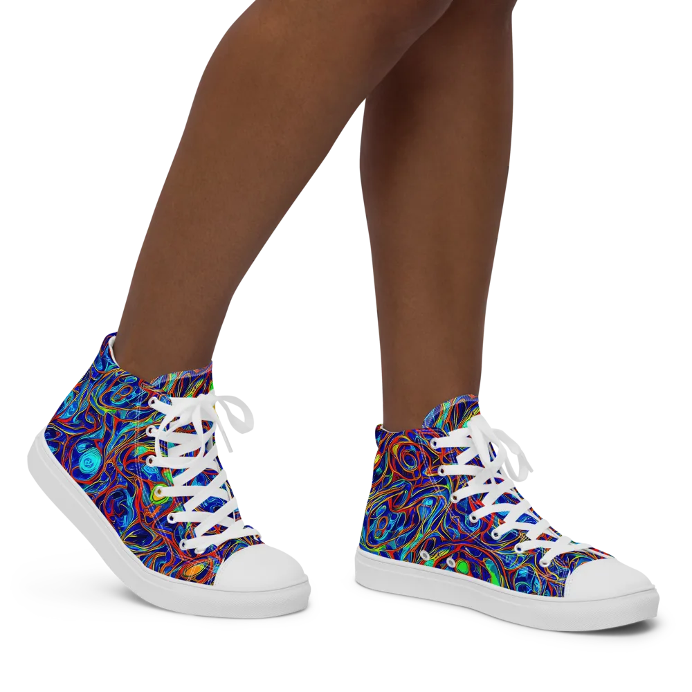 Arcane Swirl on Women's High Top Canvas Shoes — Right