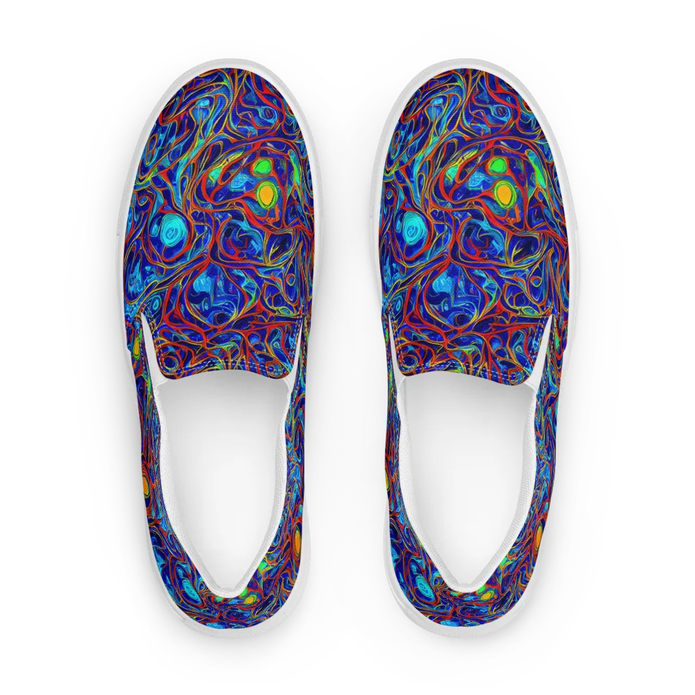 Arcane Swirl on Men's Slip-On Canvas Shoes — Front