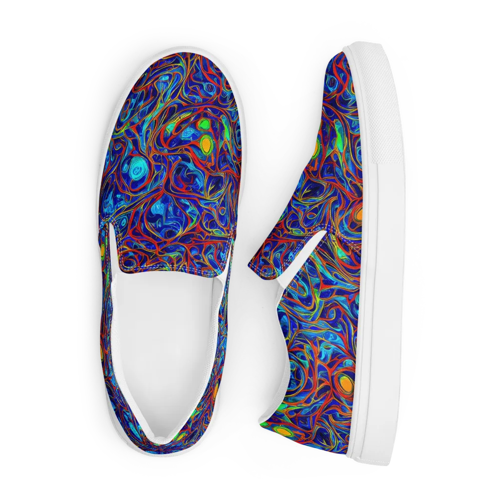 Arcane Swirl on Men's Slip-On Canvas Shoes — Front