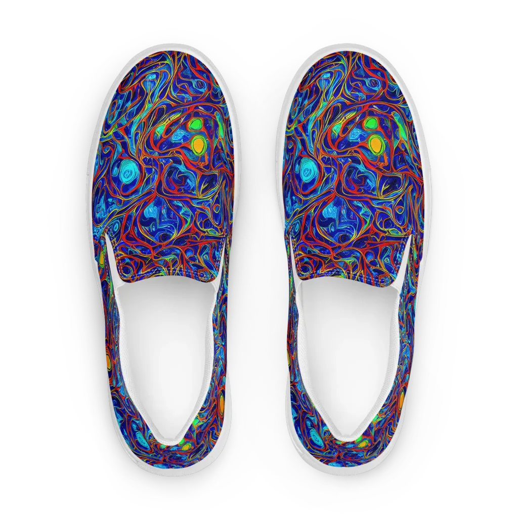Arcane Swirl on Women's Slip-On Canvas Shoes — Front
