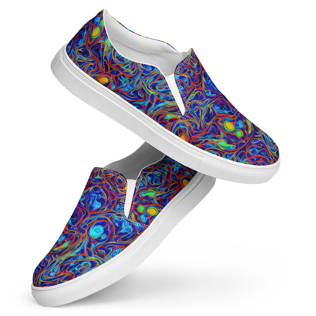 Arcane Swirl on Women's Slip-On Canvas Shoes — Front
