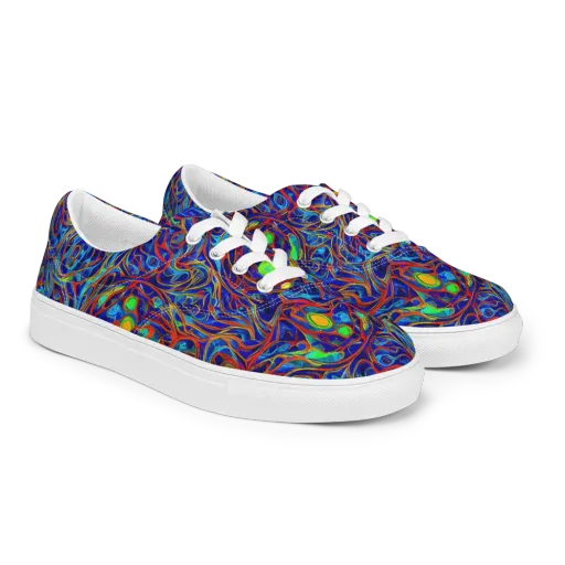 Arcane Swirl on a Men's Lace-Up Canvas Shoes