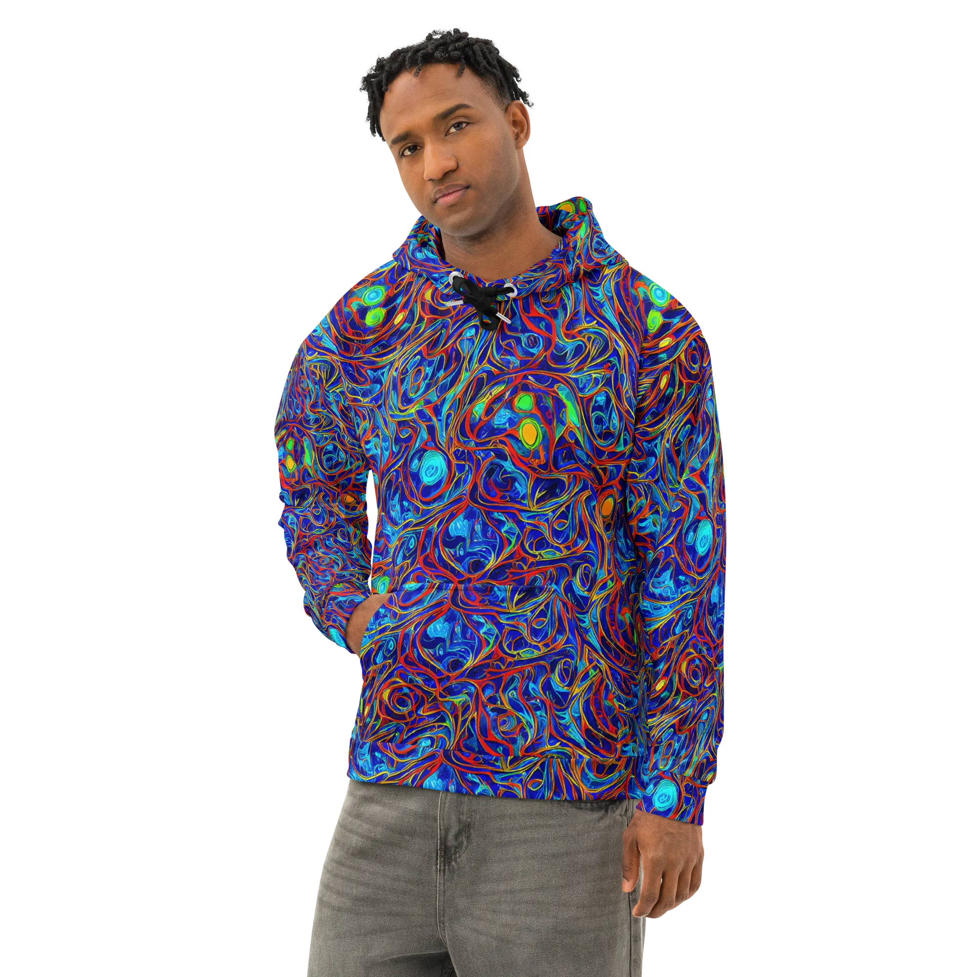 Arcane Swirl on Cotton Hoodie — Left Front