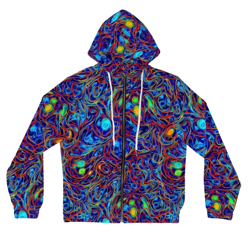 Arcane Swirl on a Women's Full-Zip Hoodie