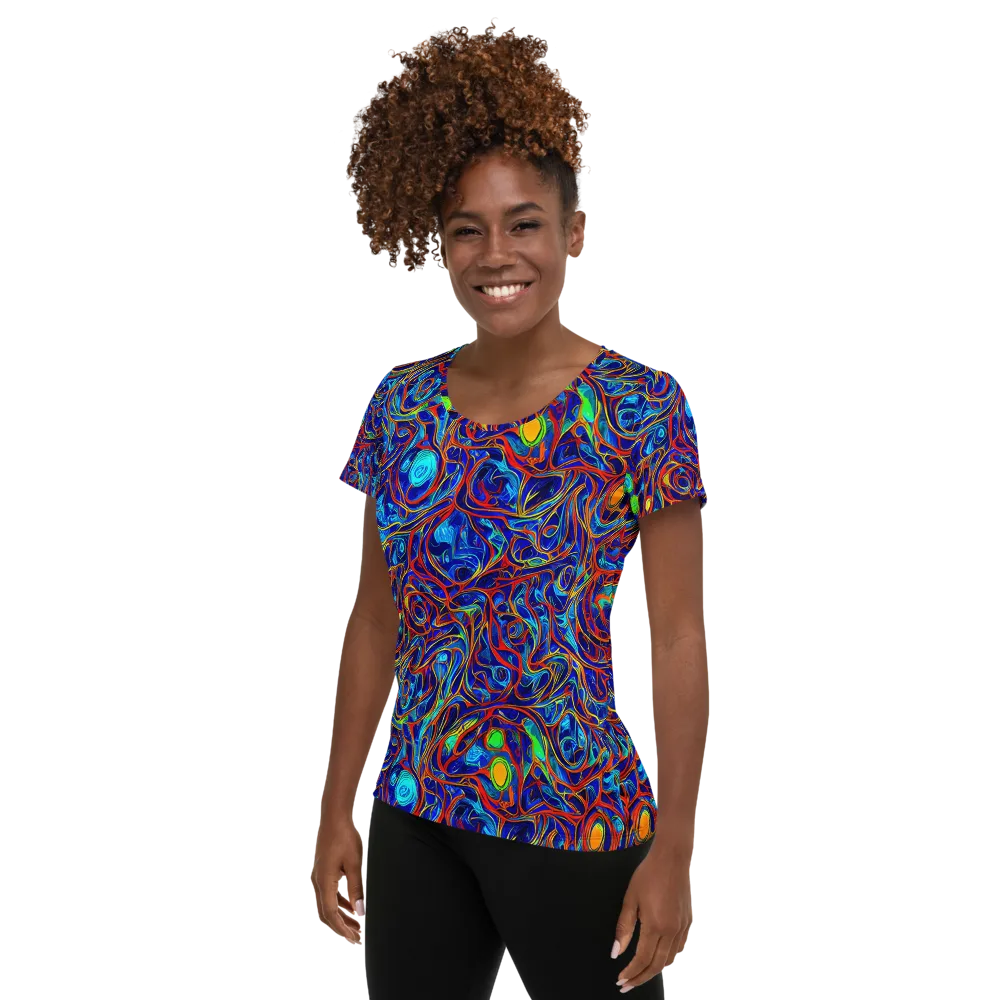 Arcane Swirl on Women's Athletic T-Shirt — Left