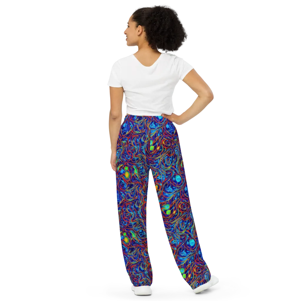 Arcane Swirl on Wide-Leg Pants — Back