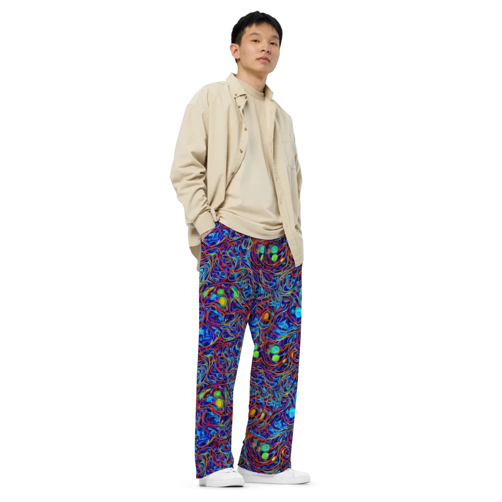 Arcane Swirl on Wide-Leg Pants — Right Front