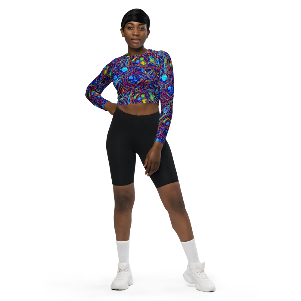 Arcane Swirl on Long Sleeve Crop Top — Front