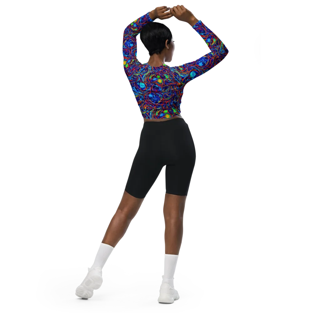 Arcane Swirl on Long Sleeve Crop Top — Back