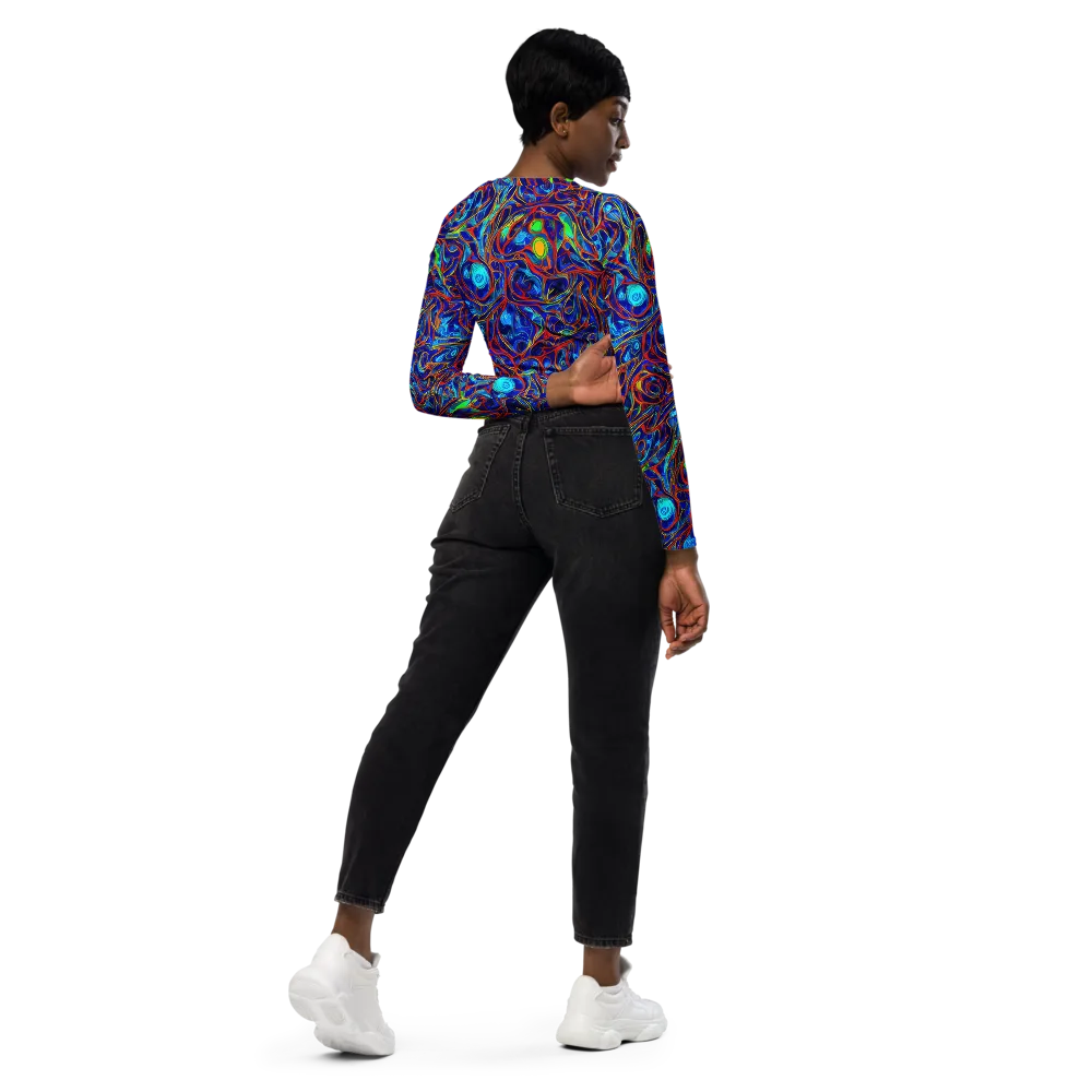 Arcane Swirl on Long Sleeve Crop Top — Right Back