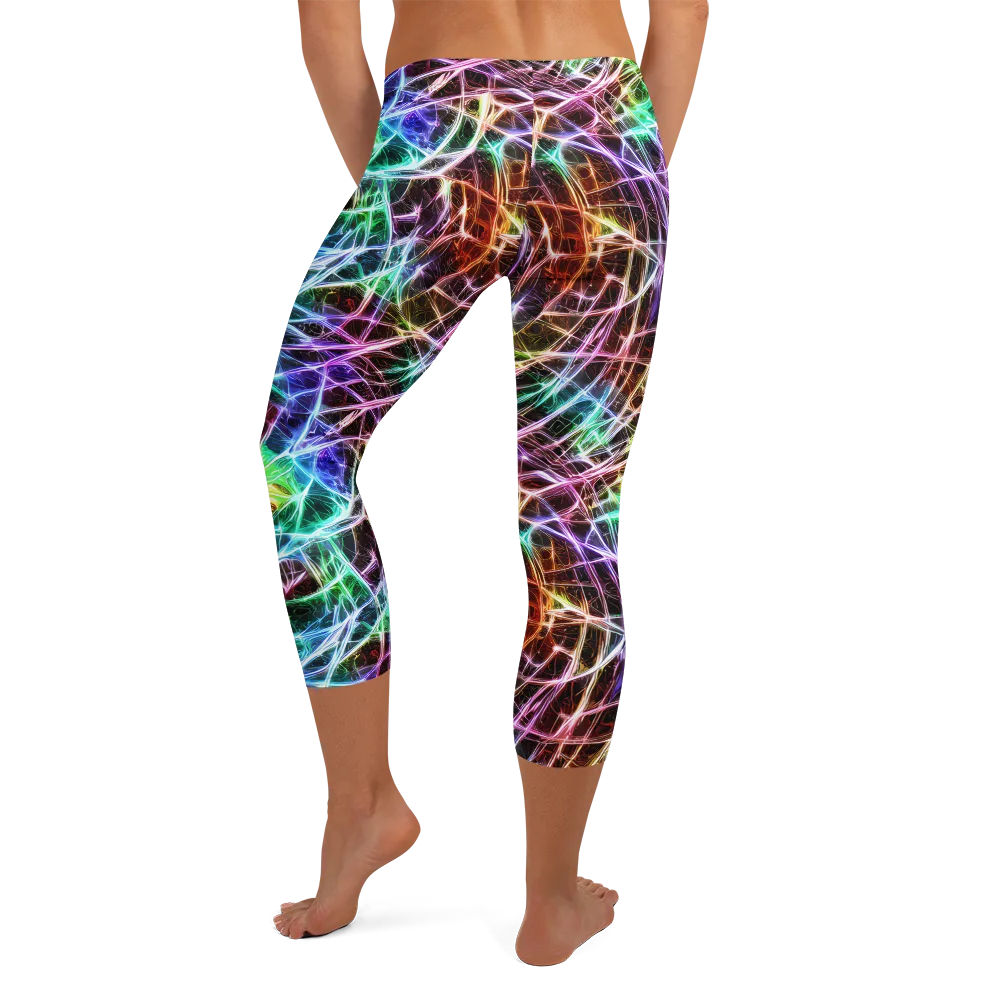 Laser Thicket on Capri Leggings — Back