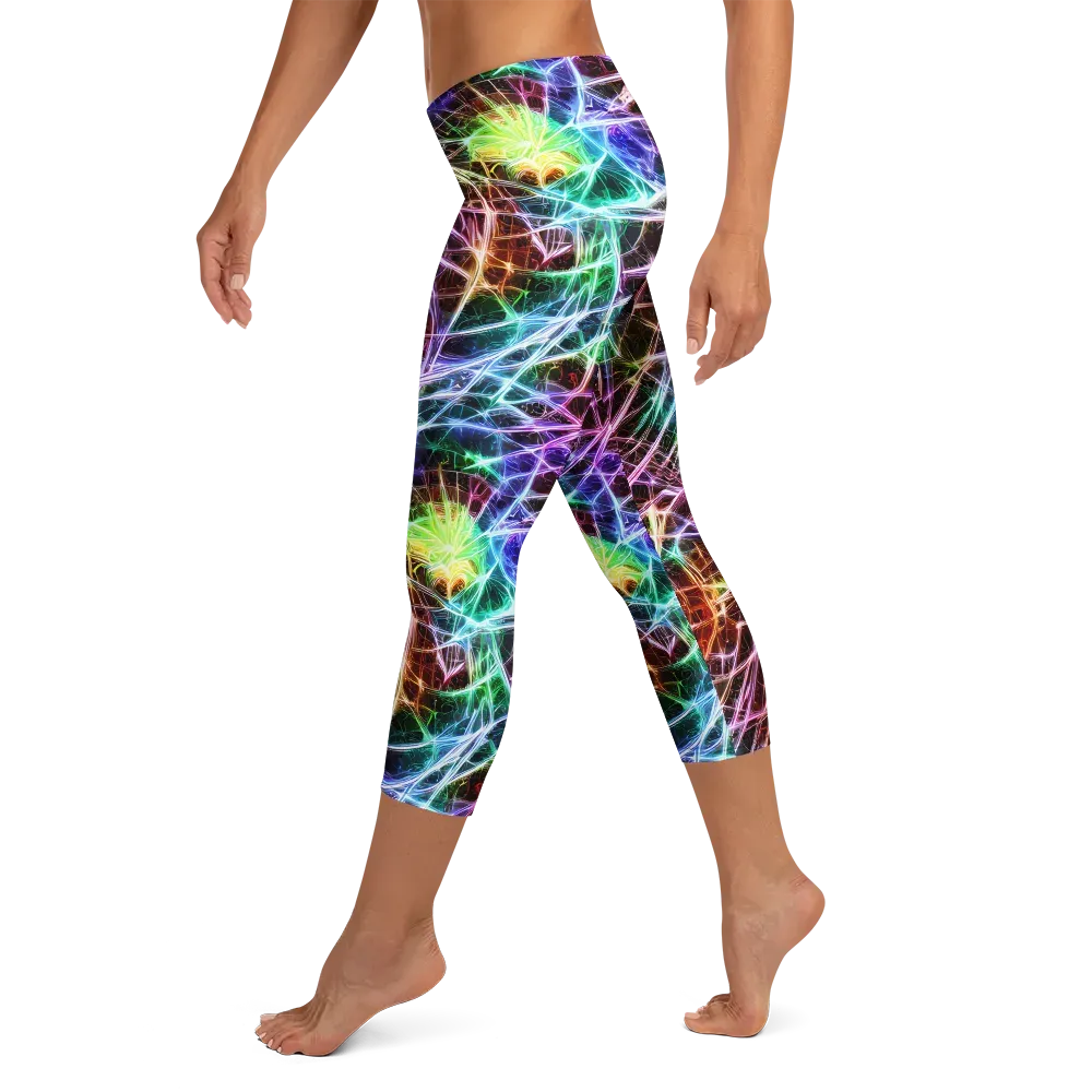 Laser Thicket on Capri Leggings — Left