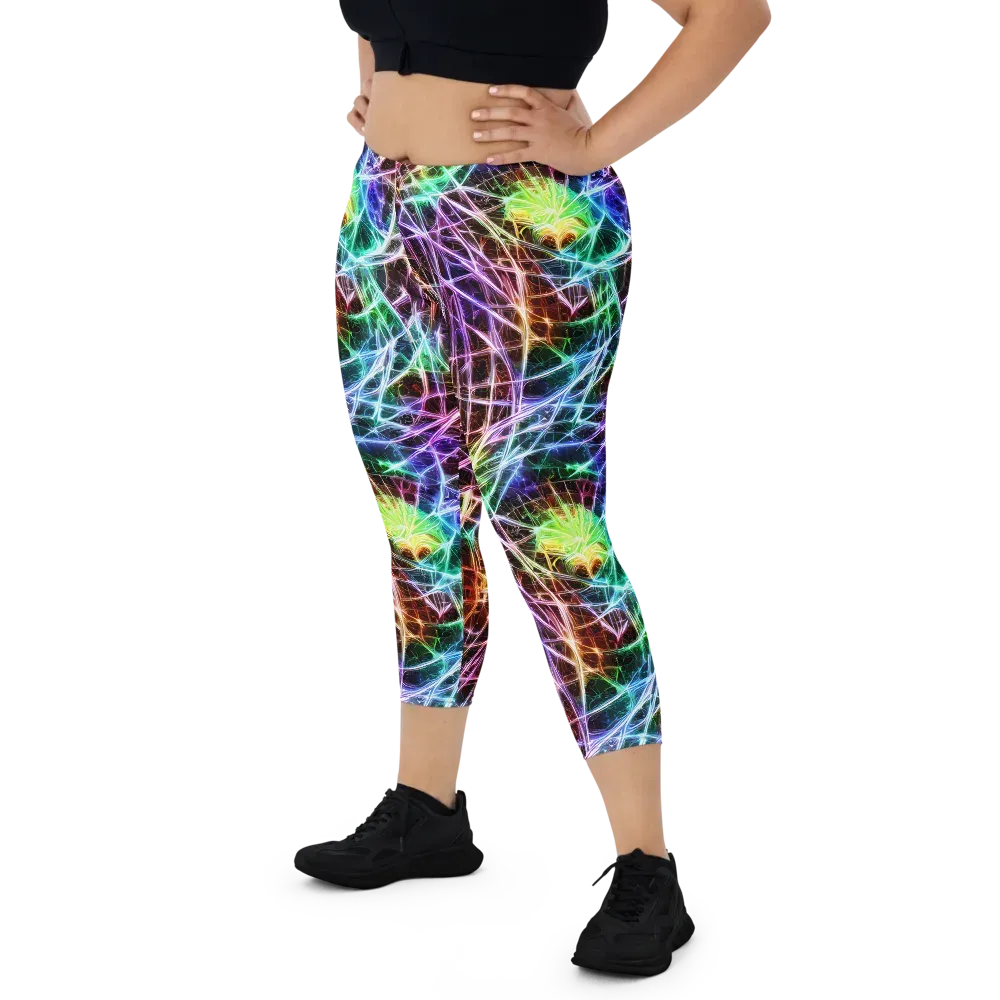Laser Thicket on Capri Leggings — Front