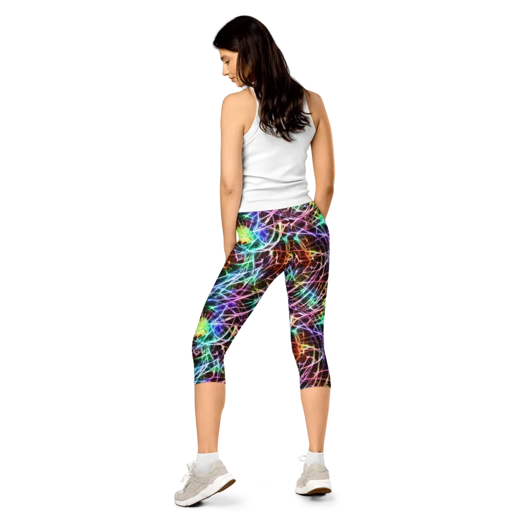 Laser Thicket on Capri Leggings — Back