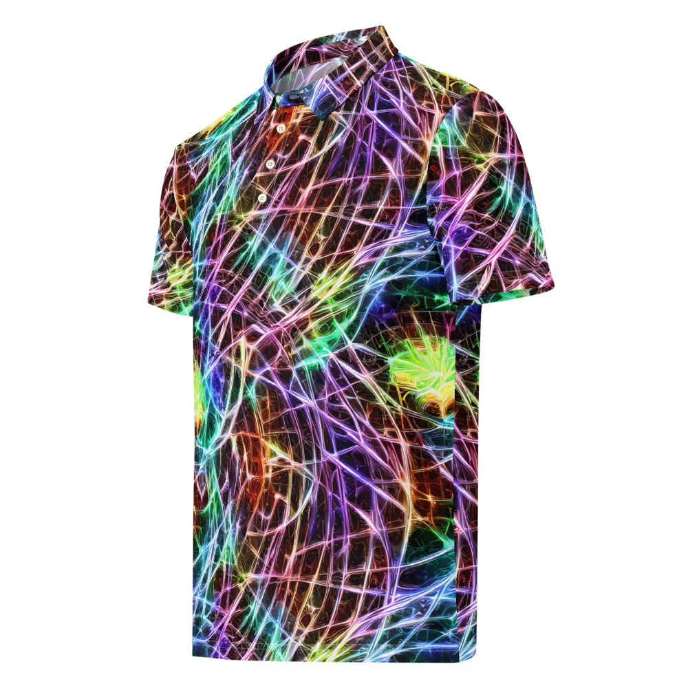 Laser Thicket on Men's Slim Fit Polo Shirt — Left Front