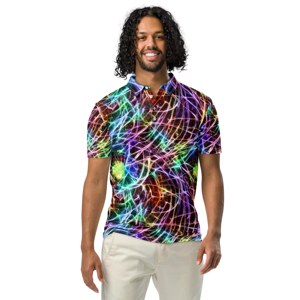 Laser Thicket on Men's Slim Fit Polo Shirt — Front