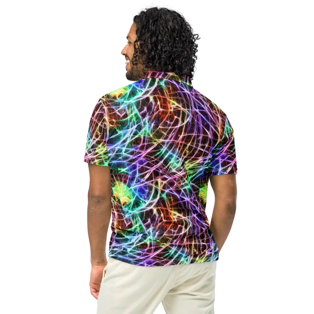 Laser Thicket on Men's Slim Fit Polo Shirt — Back