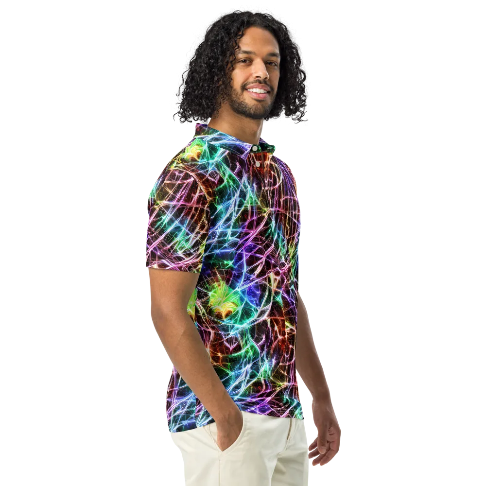 Laser Thicket on Men's Slim Fit Polo Shirt — Right Front