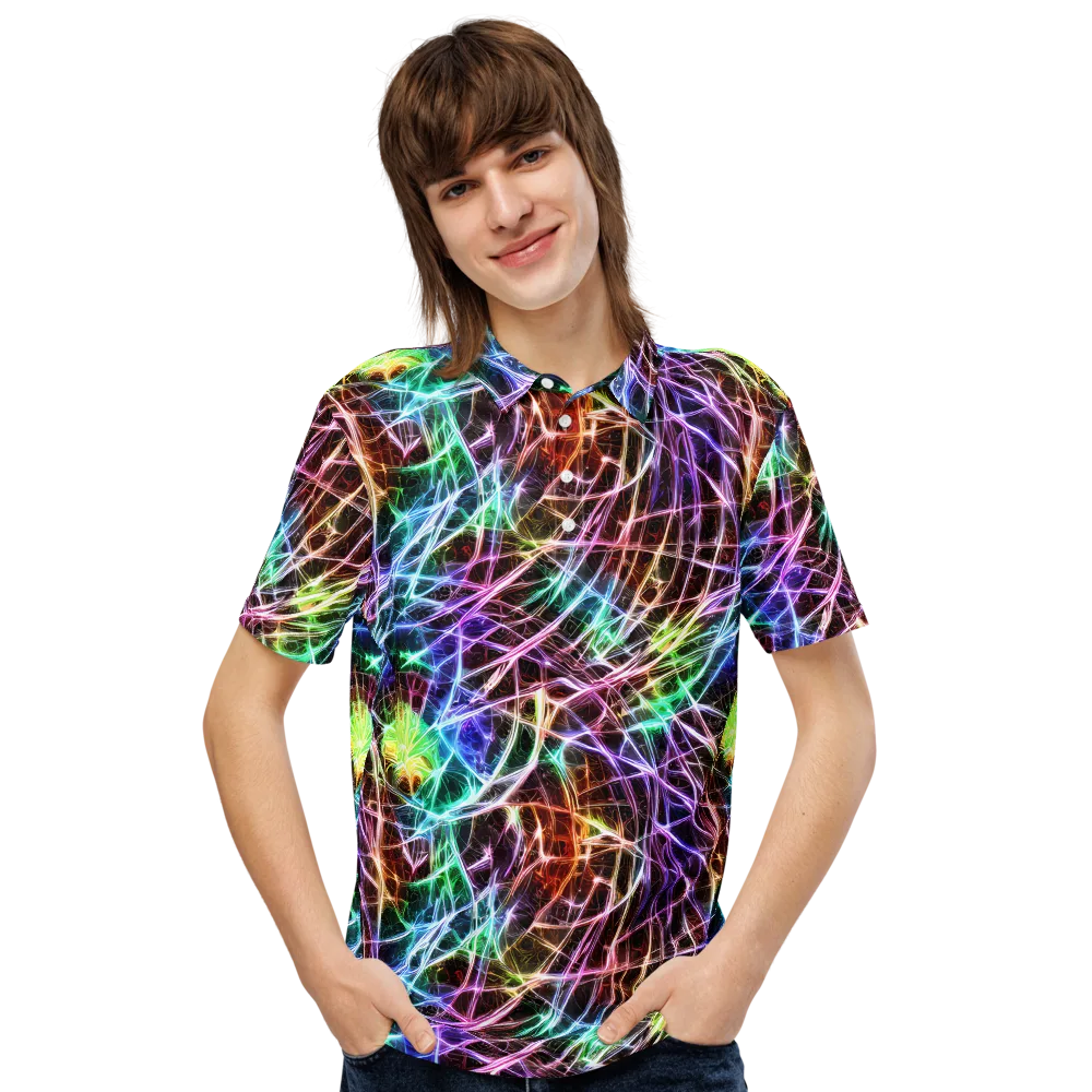 Laser Thicket on Men's Slim Fit Polo Shirt — Front