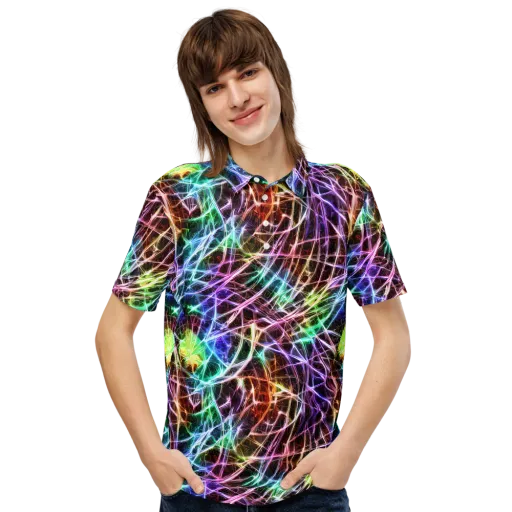 Laser Thicket on a Men's Slim Fit Polo Shirt