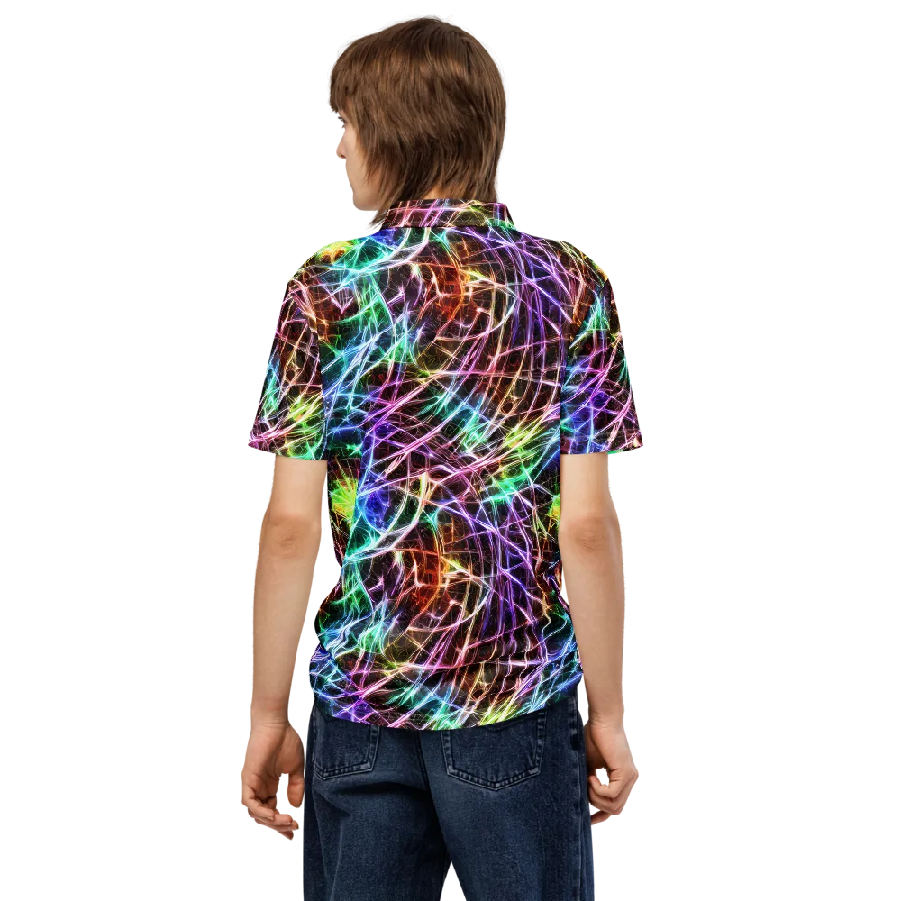 Laser Thicket on Men's Slim Fit Polo Shirt — Back
