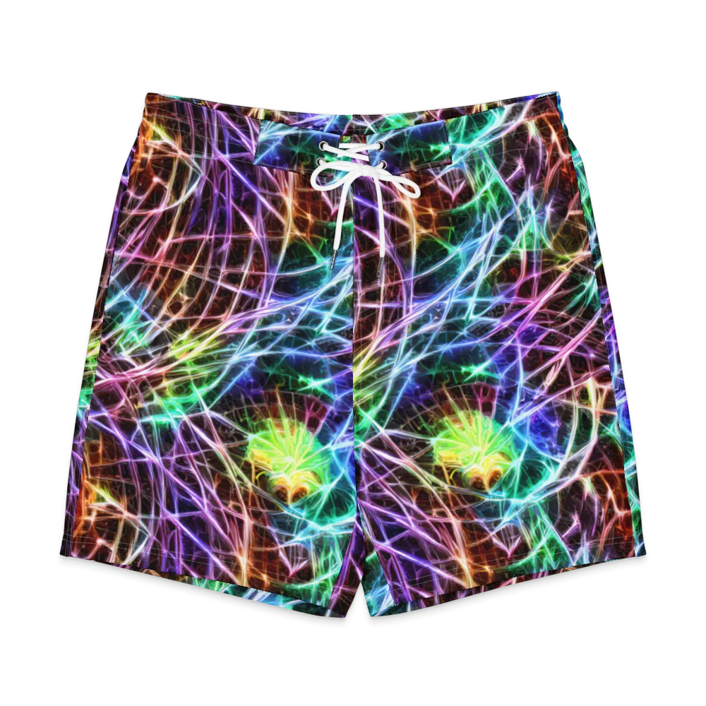 Laser Thicket on Men's Board Shorts — Front