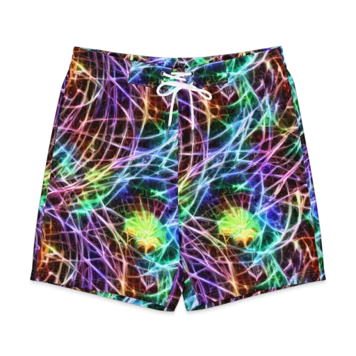 Laser Thicket on a Men's Board Shorts