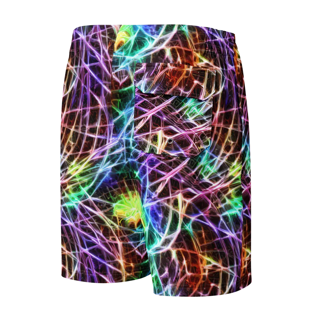 Laser Thicket on Men's Board Shorts — Back